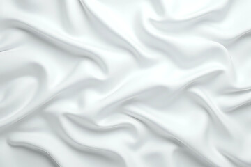 Fototapeta premium White cloth background abstract with soft waves.