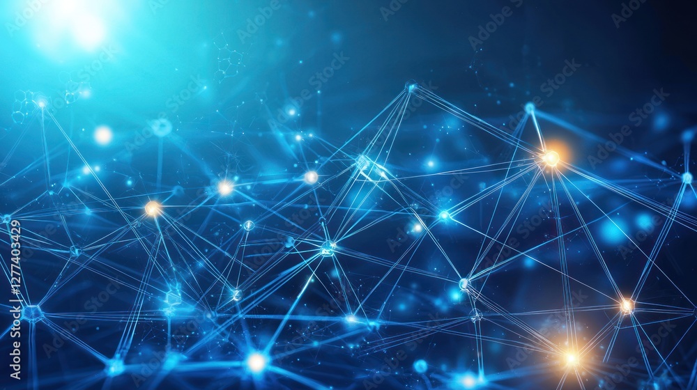 Poster abstract network connection: digital global network