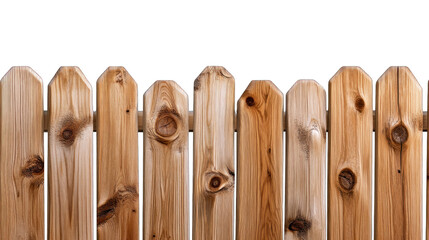 A wooden fence with a white background