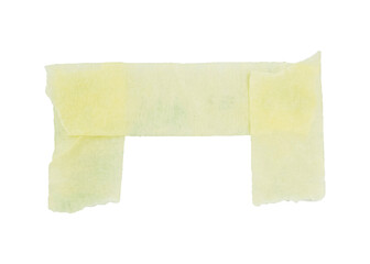 yellow paper tape isolated on white