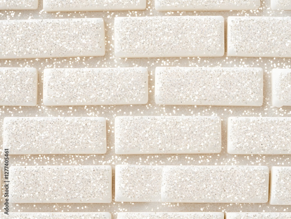 Aufkleber glitter-covered rectangular objects in brick pattern
