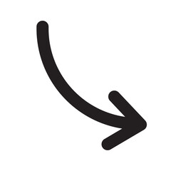 Arrow bent downward icon