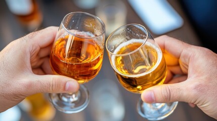 Celebrating connection and reflection with cheers of friendship and caution