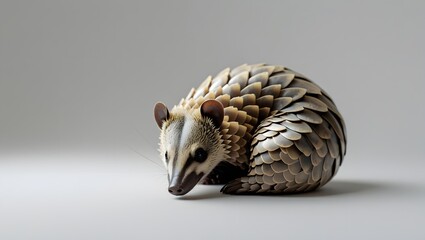 Obraz premium pangolin on a white background