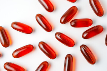 Oil filled capsules, softgel of food supplements, fish oil, omega 3, vitamin D3, vitamin E