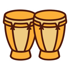 Bongo drums music instrument