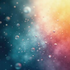 Fototapeta premium Abstract glass droplets and streaks in a misty atmosphere, delicate, streaks, abstract