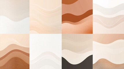 Obraz premium Abstract Earthy Tones Background with Wavy Lines for Modern Design Projects