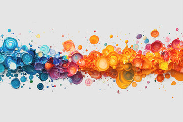 Colorful abstract background with vibrant shapes and patterns in a dynamic composition