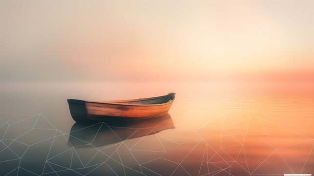 Humble Fisherman&rsquo;s Boat on the Sea of Galilee - Professional Christian PowerPoint Background