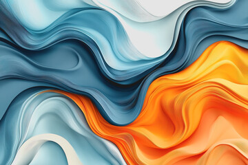 Abstract background featuring colorful wavy shapes with smooth gradients and fluid motion design elements