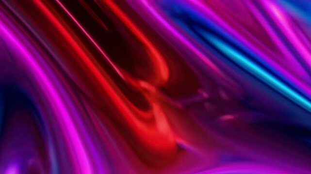 Abstract vibrant swirl of neon colors with a glossy texture, including green, blue, and magenta hues. Energetic digital art concept