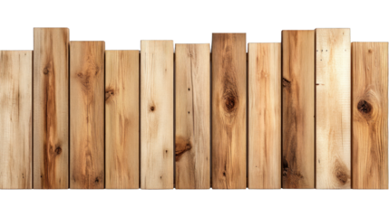 A wooden fence with six boards