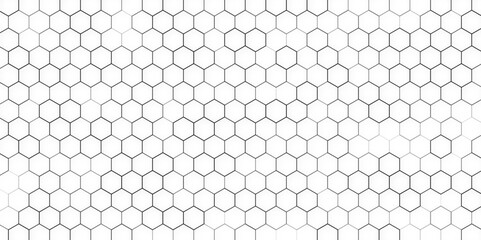 Black honeycomb on a white background. Isometric geometry. abstract with honeycomb geometric cell texture for medicine and science technology design.
