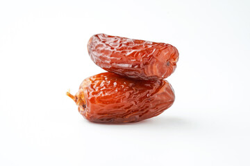 Dates fruit tunisia, Tunisian honey dates or kurma tunisia madu, isolated on white background