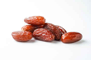 Dates fruit tunisia, Tunisian honey dates or kurma tunisia madu, isolated on white background