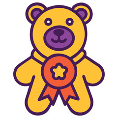 Teddy bear carnival icon