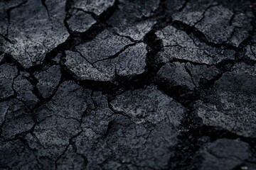 Fototapeta premium Cracked Dark Earth Surface Texture
