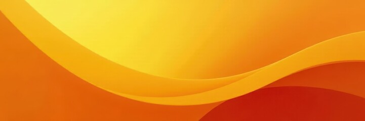 Abstract warm-toned curves, yellow-orange gradient background, lines, shade