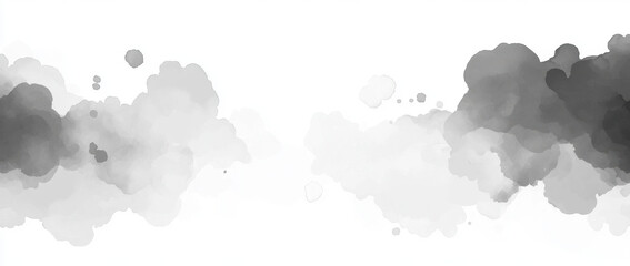 Soft gray abstract background with watercolor like textures and gradients, creating calm and serene atmosphere. Ideal for various design projects
