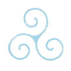 Obraz premium blue triple spiral 