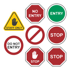No entry allowed, flat logo