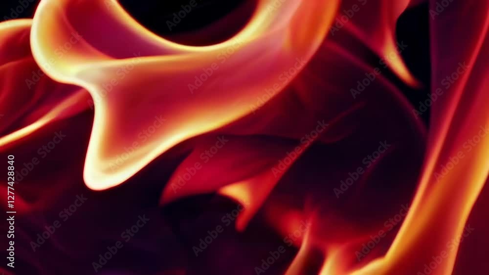 Aufkleber abstract close-up of vibrant red and orange flames with flowing patterns. energy and warmth concept