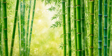 Serene Bamboo Forest Background.