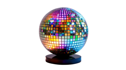 Disco ball isolated on white background 