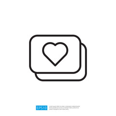 Heart Icon Symbol Representing Love and Emotion in Minimalist Graphic Design with Clean Lines and Simple Shapes