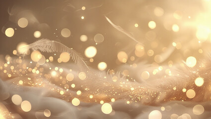 Elegant golden blur with a festive sparkle