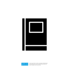 Iconic Representation of a Book Cover Symbolizing Education and Knowledge with Minimalist Design
