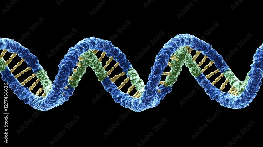Poster the double helix: a microscopic view of dna's intricate structure