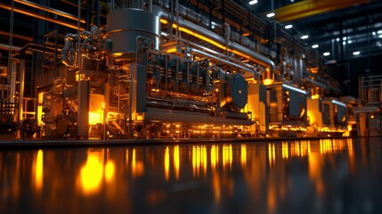 Fototapeta premium Industrial plant machinery in action