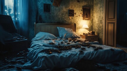 Horrific Cockroach Infestation in Bedroom: Nightmare Scenario Unleashed