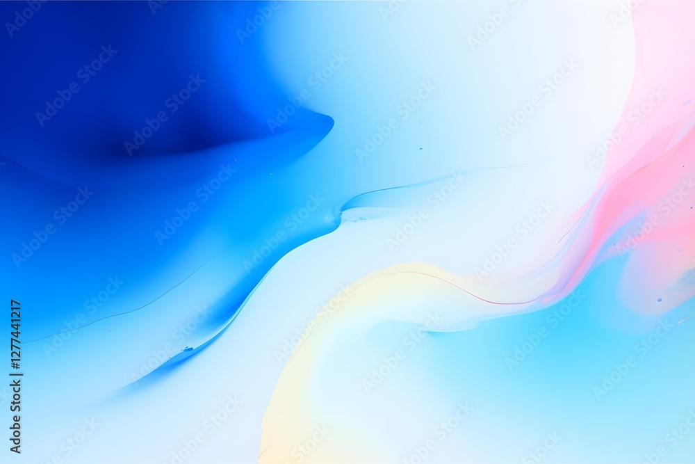 Poster abstract background with blue with and orange soft colour waves. abstract gradient background in sof