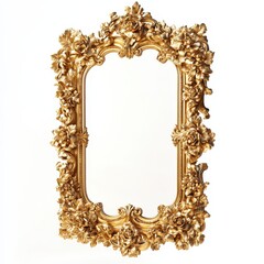 Luxurious Golden Floral Frame for Elegant Interior Decoration