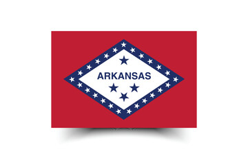 Flag of Arkansas. Arkansas flag official size and color standards vector illustration