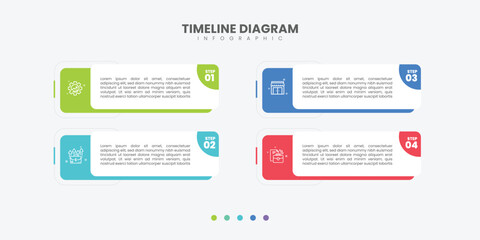 Business infographic design template with 4 options, steps or processes. Can be used for workflow layout, diagram, annual report, web design