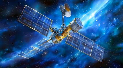 Satellite in Space: Futuristic Technology - Space Exploration