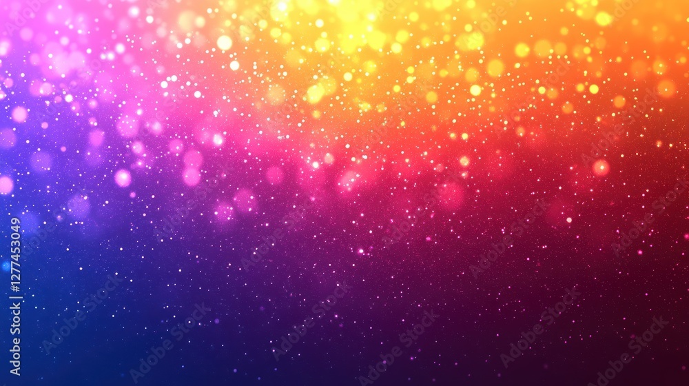 Aufkleber abstract colorful bokeh background with vibrant sparkles and glowing lights.