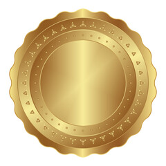Gold Seal Badge, Luxury Award Emblem