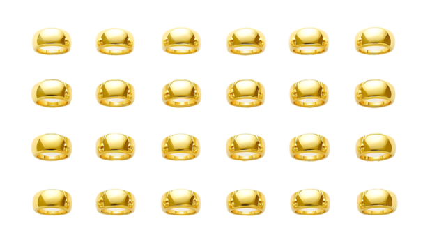 Golden pixelated faces grid pattern background