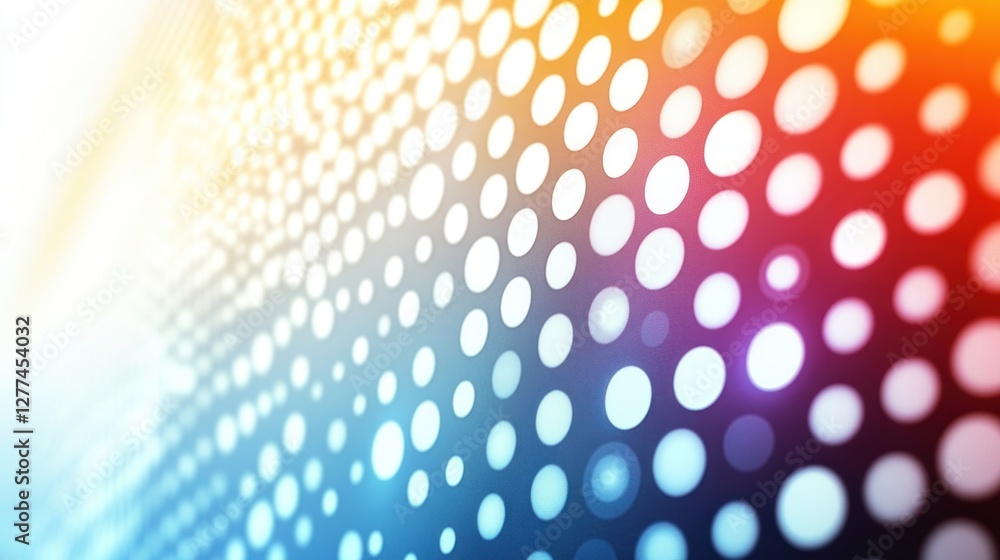 Aufkleber abstract colorful dotted background with light effects, gradient and perspective.