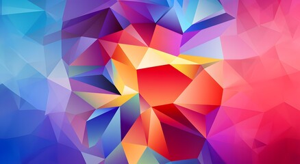 Obraz premium Abstract colorful background with triangles. Wallpaper with lots of blue red and purple colors triangles