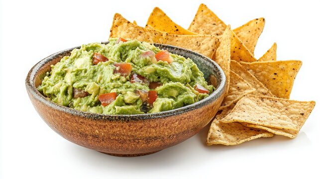 mexican nachos with guacamole - Powered by Adobe