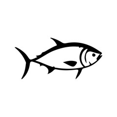 Tuna fish icons isolated on white background. Design elements for logo, label, emblem, sign, badge. Vector illustration.