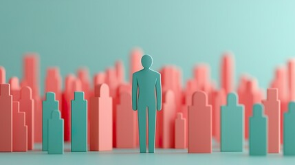 Vibrant Cityscape Representing Gender Pay Gap Equality Concept, Embracing gender fairness is a concept.