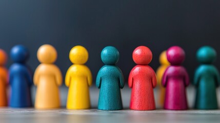 Colorful Figures Representing Gender Pay Equity in Urban Landscape, Embracing gender fairness is a concept.