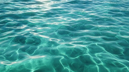 Fototapeta premium Sea Water Surface Texture with Gentle Ripples and Waves with Sunlight Reflections